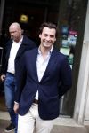 Den Haag 12 maart 2018
Fractievoorzitters Klaas Dijkhoff (VVD), Jesse Klaver (Groen Links), Lilian Marijnissen (SP) en Thierry Baudet (FvD) zijn met elkaar in gesprek in het Libelle Nieuwscafe ( Dudok)