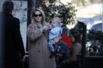 Amsterdam 24 maart 2019
Chantal Janzen en haar man Marco Geeratz en hun kinderen op terras en Amsterdam zuid.