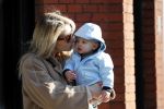 Amsterdam 24 maart 2019
Chantal Janzen en haar man Marco Geeratz en hun kinderen op terras en Amsterdam zuid.