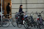 Amsterdam 22 maart 2019
Georgina Verbaan op straat met haar fiets.