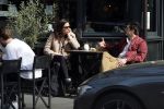Amsterdam 30 maart 2019
Daniel de Ridder en zijn vriendin Halina Reijn op terras en op de beethovenstraat.