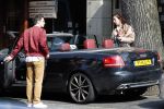 Amsterdam 30 maart 2019
Daniel de Ridder en zijn vriendin Halina Reijn op terras en op de beethovenstraat. Audi A4 cabrio