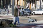 Amsterdam 1 april 2019
Hans v d Togt met zijn hondje op terras en aan het wandelen.