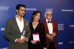 Amsterdam 22 maart 2019
Boekenbal in de amsterdamse schouwburg. Murat Isik, schrijver van het Boekenweekessay, Esther Naomi Perquin, schrijfster van het Boekenweekgedicht en schrijver van het Boekenweekgeschenk Jan Siebelink