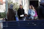 Amsterdam 7 februari 2020
Doutzen Kroes en haar man Sunnery James doen boodschappen met hun dochtertje op de cornelis schuytstraat