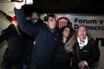 Amsterdam 17 maart 2021
Thierry Baudet bij bijeenkomst Forum voor democratie bij de westergasfabriek. Thierry met zijn vriendin Davide Heijmans