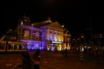 Amsterdam 4 maart 2022
Het concertgebouw is geel blauw uitgelicht icm de oorlog in Oekraine