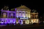Amsterdam 4 maart 2022
Het concertgebouw is geel blauw uitgelicht icm de oorlog in Oekraine