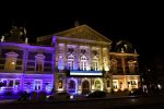 Amsterdam 4 maart 2022
Het concertgebouw is geel blauw uitgelicht icm de oorlog in Oekraine