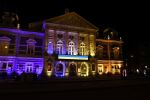 Amsterdam 4 maart 2022
Het concertgebouw is geel blauw uitgelicht icm de oorlog in Oekraine
