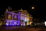 Amsterdam 4 maart 2022
Het concertgebouw is geel blauw uitgelicht icm de oorlog in Oekraine