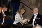 Amsterdam 5 april 2022
Koningin Maxima , Koning Willem Alexander en prinses Beatrix vertrekken na een staatsbanket met de president van India bij het Paleis op de Dam.