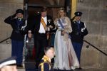 Amsterdam 5 april 2022
Koningin Maxima , Koning Willem Alexander en prinses Beatrix vertrekken na een staatsbanket met de president van India bij het Paleis op de Dam.