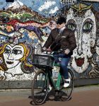 Amsterdam 7 maart 2022
Marc Marie Huybregts op de fiets in Amsterdam zuid.