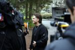 Hilversum 6 april 2023
Andre Hazes verlaat het pand van talpa/radio538 met Djarno Hofland Riccardo Klaverdijk Jaap Hilhorst en documentairemaakster Cheeru Mampaey.
Hij staat Aran Bade van RTL Boulevard te woord.