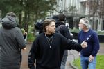 Hilversum 6 april 2023
Andre Hazes verlaat het pand van talpa/radio538 met Djarno Hofland Riccardo Klaverdijk Jaap Hilhorst en documentairemaakster Cheeru Mampaey.
Hij staat Aran Bade van RTL Boulevard te woord.