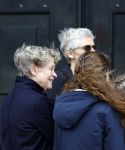 Amsterdam 15 april 2023
Herdenkingstdienst vooraf aan de begrafenis van Huub Oosterhuis in de Westertoren . Daarna gingen ze met de boot naar begraafplaats Zorgvlied. Benedicte Ficq met partner