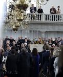Amsterdam 15 april 2023
Herdenkingstdienst vooraf aan de begrafenis van Huub Oosterhuis in de Westertoren . Daarna gingen ze met de boot naar begraafplaats Zorgvlied