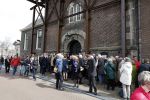 Amsterdam 15 april 2023
Herdenkingstdienst vooraf aan de begrafenis van Huub Oosterhuis in de Westertoren . Daarna gingen ze met de boot naar begraafplaats Zorgvlied