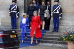 Amsterdam 12 april 2023
Staatsbezoek Macron aan Nederland .  Ook zijn vrouw Brigitte was aanwezig alsmeder Koning Willem Alexander en Koningin Maxima . Hier verlaten ze paleis op de Dam.