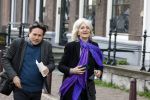 Amsterdam 15 april 2023
Herdenkingstdienst vooraf aan de begrafenis van Huub Oosterhuis in de Westertoren . Daarna gingen ze met de boot naar begraafplaats Zorgvlied. Leoni Jansen