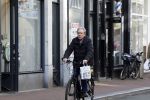 Amsterdsam 18 maart 2023
Maarten Spanjer op de fiets in het centrum van Amsterdam.