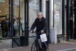Amsterdsam 18 maart 2023
Maarten Spanjer op de fiets in het centrum van Amsterdam.