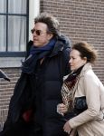 Amsterdam 15 april 2023
Herdenkingstdienst vooraf aan de begrafenis van Huub Oosterhuis in de Westertoren . Daarna gingen ze met de boot naar begraafplaats Zorgvlied. Michiel Borstlap met zijn vriendin Wendy