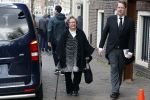Amsterdam 15 april 2023
Herdenkingstdienst vooraf aan de begrafenis van Huub Oosterhuis in de Westertoren . Daarna gingen ze met de boot naar begraafplaats Zorgvlied. Oud hofdame van prinses Beatrix Miente Boellaard