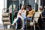 Amsterdam 2 april 2023
Schrijfster Patricia Snel met partner op terras.