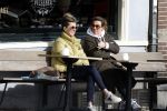 Amsterdam 24 maart 2023
Prinses Annette en een vriendin drinken kopje thee op een terras in centrum van Amsterdam.