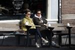 Amsterdam 24 maart 2023
Prinses Annette en een vriendin drinken kopje thee op een terras in centrum van Amsterdam.