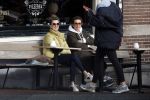 Amsterdam 24 maart 2023
Prinses Annette en een vriendin drinken kopje thee op een terras in centrum van Amsterdam.