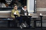 Amsterdam 24 maart 2023
Prinses Annette en een vriendin drinken kopje thee op een terras in centrum van Amsterdam.