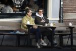 Amsterdam 24 maart 2023
Prinses Annette en een vriendin drinken kopje thee op een terras in centrum van Amsterdam.