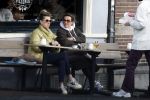 Amsterdam 24 maart 2023
Prinses Annette en een vriendin drinken kopje thee op een terras in centrum van Amsterdam.