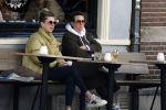 Amsterdam 24 maart 2023
Prinses Annette en een vriendin drinken kopje thee op een terras in centrum van Amsterdam.