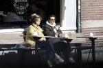 Amsterdam 24 maart 2023
Prinses Annette en een vriendin drinken kopje thee op een terras in centrum van Amsterdam.
