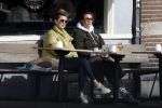 Amsterdam 24 maart 2023
Prinses Annette en een vriendin drinken kopje thee op een terras in centrum van Amsterdam.