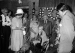 Middelbeers, Bladel, Steensel en Valkenswaard, 22 Augustus 1978
Bezoek Prinses Beatrix en Prins Claus aan de Kempen
Burgemeester v Zwieten Valkenswaard
Burgemeester Hen k Breeveld
100 jarige
Commissaris v d Koningin Jan v d Harten
Valkenier
Boeren dansengroep uit Bladel