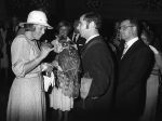 Middelbeers, Bladel, Steensel en Valkenswaard, 22 Augustus 1978
Bezoek Prinses Beatrix en Prins Claus aan de Kempen
Burgemeester v Zwieten Valkenswaard
Burgemeester Hen k Breeveld
100 jarige
Commissaris v d Koningin Jan v d Harten
Valkenier
Boeren dansengroep uit Bladel