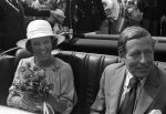 Middelbeers, Bladel, Steensel en Valkenswaard, 22 Augustus 1978
Bezoek Prinses Beatrix en Prins Claus aan de Kempen
Burgemeester v Zwieten Valkenswaard
Burgemeester Hen k Breeveld
100 jarige
Commissaris v d Koningin Jan v d Harten
Valkenier
Boeren dansengroep uit Bladel