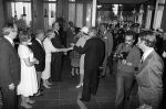 Middelbeers, Bladel, Steensel en Valkenswaard, 22 Augustus 1978
Bezoek Prinses Beatrix en Prins Claus aan de Kempen
Burgemeester v Zwieten Valkenswaard
Burgemeester Hen k Breeveld
100 jarige
Commissaris v d Koningin Jan v d Harten
Valkenier
Boeren dansengroep uit Bladel
