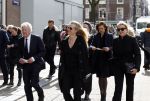 Amsterdam 15 april 2023
Herdenkingstdienst vooraf aan de begrafenis van Huub Oosterhuis in de Westertoren . Daarna gingen ze met de boot naar begraafplaats Zorgvlied. Prinses Mabel kwam met vriendin Willemijn Verloop