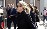Amsterdam 15 april 2023
Herdenkingstdienst vooraf aan de begrafenis van Huub Oosterhuis in de Westertoren . Daarna gingen ze met de boot naar begraafplaats Zorgvlied. Prinses Mabel kwam met vriendin Willemijn Verloop