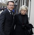 Amsterdam 15 april 2023
Herdenkingstdienst vooraf aan de begrafenis van Huub Oosterhuis in de Westertoren . Daarna gingen ze met de boot naar begraafplaats Zorgvlied. Prinses laurentien en Prins Constantijn
