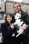 Amsterdam 27 maart 2024
Barbara Sloesen met vriend Joost Hofman en hun hondje in het centrum van amsterdam.