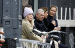 Amsterdam 14 maart 2024
Chantal Janzen en haar man Marco Geerartz op terras bij koffietentje in Amsterdam zuid