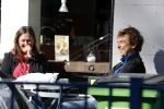Amsterdam 15 september 2017
Derk Bolt drinkt kopje koffie met een vriendin bij de coffee company