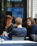 Amsterdam 22 mei 2015    
Derk Bolt met kennisen op terras.